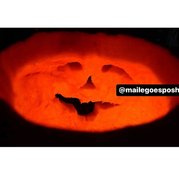 Art Photograph Print of Smiling Jack-O-Lantern pumpkin 8X10” Halloween photo - Picture 1 of 2